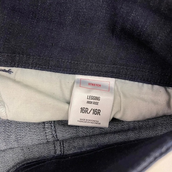 Express Skinny Jeans Women’s 16 Lace Up Legging Blue High Rise Dark Wash Stretch - Picture 6 of 6